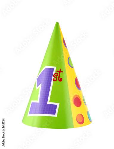 1st birthday party hat isolated on white background © Stacy Barnett #5615734. 1st birthday party hat isolated on white background