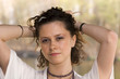 Portrait of a curly girl