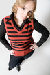 Photo: Full body of a blond curly woman from above Full body of a blond curly woman from above