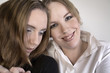 Portrait of two women in love