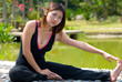 Women stretching