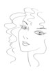  Beautiful woman sketch.