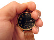 wrist watch on hand isolated