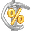 Hovering Percentage Between hands