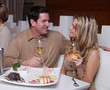Attractive Young Couple eating out