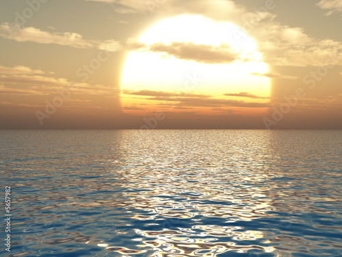 Illustration: Sunset over Sea Sunset over Sea