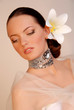 beautiful extravagant bride with fashionable make-up beautiful extravagant bride with fashionable make-up