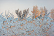 Frosty pattern on window glass