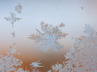 Frosty pattern on window glass