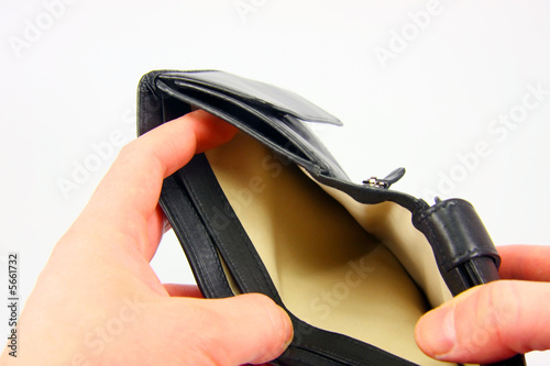Foto: leere Brieftasche leere Brieftasche
