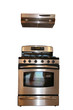 Isolated stainless steel range and hood