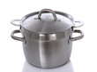 stainless steam cooker isolated on white stainless steam cooker isolated on white