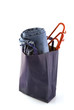 bought blue-denim in a blue paper bag