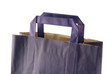detail of blue paper shopping bag