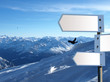 blank signal and nature (Swiss alps)