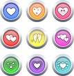 Illustration: heart buttons heart buttons