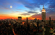 Photo en ligne au meilleur prix New York City midtown skyline at dark
