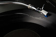 Macro shot of vinyl player with backlight