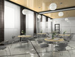 Interior of modern bistro (cafe) 3D rendering Interior of modern bistro (cafe) 3D rendering