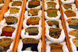 Assorted spices for sale on french farmers market Assorted spices for sale on french farmers market