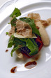 Tomato, spinach, plums and truffle slices salad Tomato, spinach, plums and truffle slices salad