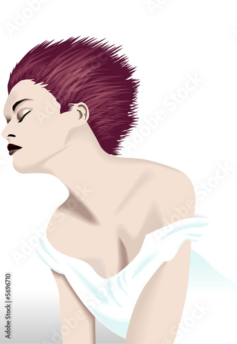 Illustration: A beautiful punk. A beautiful punk.