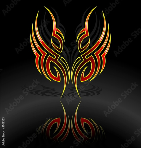 vector tribal tattoo motive on