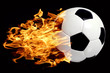 Soccer ball in flames