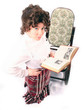 Photo: school teacher marm from frontier times reading old book school teacher marm from frontier times reading old book