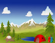 Camping in the mountains