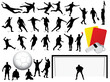 Vector Soccer Players Silhouettes