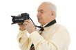 press photographer - isolated on white background