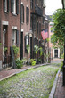 Acorn Street in Boston Massachusetts; famous destination