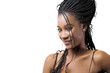 beautiful african woman with braided hair