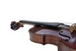 old Violin isolated on white