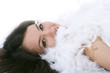 sexual woman on isolated background