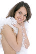 sexual woman on isolated background