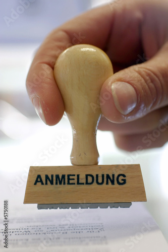 Stempel Anmeldung