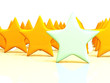 yellow stars massive on white