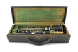 Antique Clarinet and Case Isolated on White Background Antique Clarinet and Case Isolated on White Background