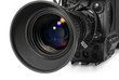 Professional digital video camera, isolated on white background Professional digital video camera, isolated on white background