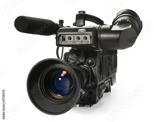  Digital Video Camera on Foto  Professional Digital Video Camera  Isolated On White Background