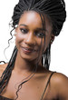 beautiful african woman with braided hair