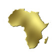 Africa 3D Golden Map Africa 3D Golden Map