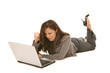 Woman with computer problems