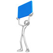 Character Holding Up A Blank Sign