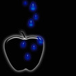 Illustration: Apple with water drops Apple with water drops