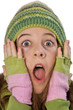 Jeune fille surpris