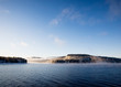A winter landscape on a Norwegian Fjord