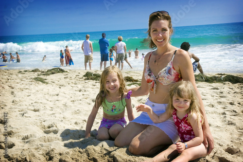 Photo: family at beach family at beach